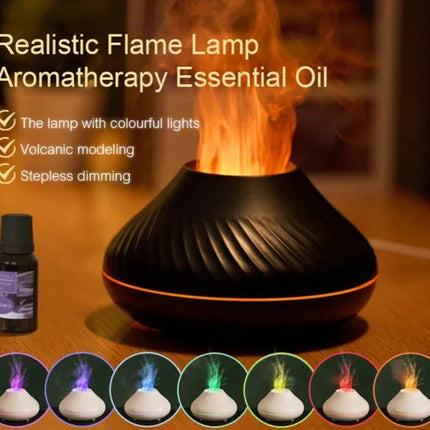 Humidifier with Color Flame Night Light