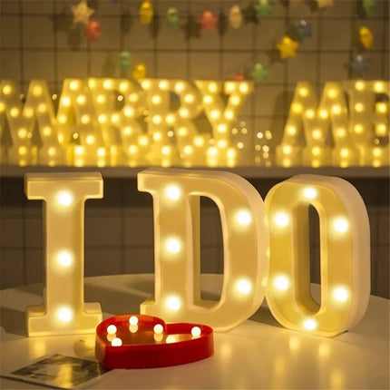 Alphabet LED Night Lights Number Letter Lamp 16cm