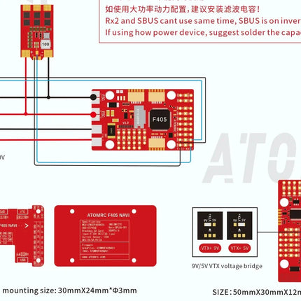 AtomRC F405 Navi Fixed Wing Flight Controller