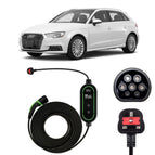 Type 2 to 3 Pin Charging Cable / 10M / 6amp – 12amp Adjustable (2.3kW)