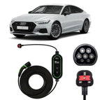 Type 2 to 3 Pin Charging Cable / 10M / 6amp – 12amp Adjustable (2.3kW)