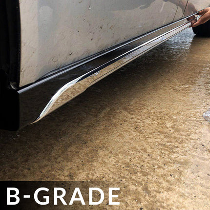 For VW T5, T5.1 SWB Side Skirts Deep Black Plastic Painted and Ready to Fit (B-Grade)