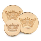 Naval Coronet Blazer Button Set In Gold - Single Breasted (3 Front & 8 Cuff)