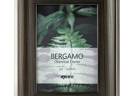 Kenro Bergamo Charcoal 8x6 Photo Frame