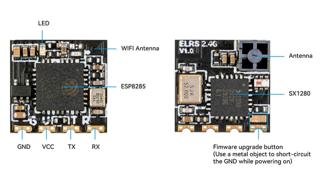 BetaFPV ELRS Lite Receiver 2.4Ghz (Flat Antenna)