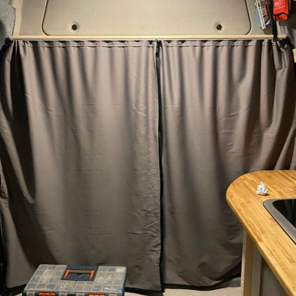 For VW Crafter Cab Divider Curtain Kit with Rail Premium Quality - Van-X