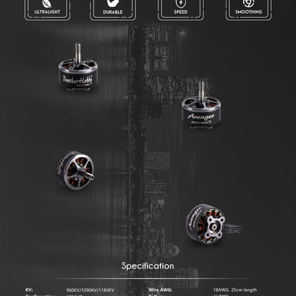 BrotherHobby Avenger 2810 Motor (860kV, 1180kV, 1500kV)
