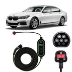Type 2 to 3 Pin Charging Cable / 10M / 6amp – 12amp Adjustable (2.3kW)