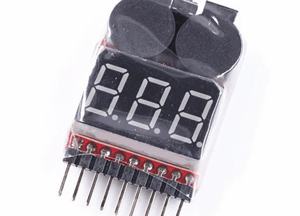 Battery Monitor Alarm 1-8S - Low Voltage Alert for FPV Drones