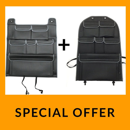 For VW T5 & T5.1 Transporter Campervan Back Seat Organiser – Leatherette Single & Double | Van-X