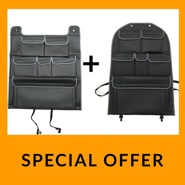 For VW T5 & T5.1 Transporter Campervan Back Seat Organiser – Leatherette Single & Double | Van-X