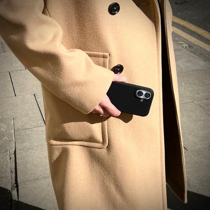 Black Liquid Silicone iPhone 16 Case - MagSafe Compatible | The Classic Case