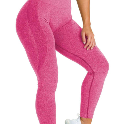 Seamless Yoga Pants - Moisture-Wicking Comfort in Stylish Brown for Gym and Everyday Wear