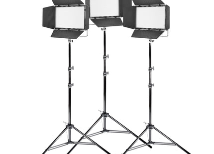 Litemons LP1200BI Powerful Bi-Colour LED Continuous Three Head Lighting Kit