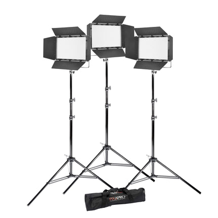 Godox Litemons LP1200BI Powerful Bi-Colour LED Continuous Three Head Lighting Kit