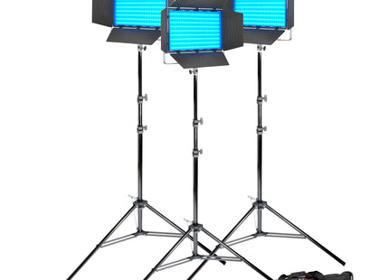Litemons LP1200R Powerful RGB Continuous LED Light Panel Three Head Kit