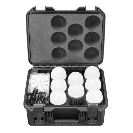 KNOWLED C7R K8 E27 RGBWW Creative Bulb 8-Light Kit for Practical Set Lighting with Built-in Battery