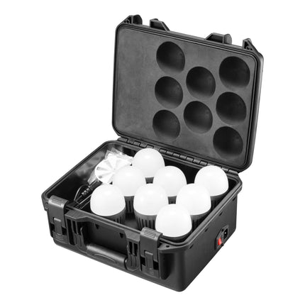 KNOWLED C7R K8 E27 RGBWW Creative Bulb 8-Light Kit for Practical Set Lighting with Built-in Battery