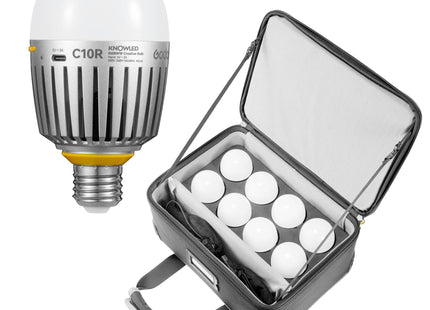 KNOWLED C10R K8 E27 RGBWW Creative Bulb 8-Light Kit for Practical Set Lighting