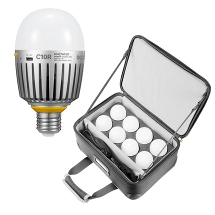 KNOWLED C10R K8 E27 RGBWW Creative Bulb 8-Light Kit for Practical Set Lighting