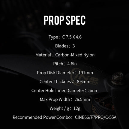T-Motor Cinematic C7.5x4.6 Propeller