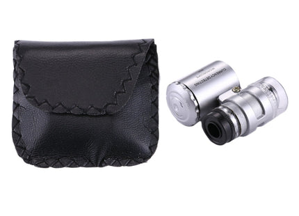 Mini Portable 60X Jewelry Appraisal Microscope with LED Light & Currency Detecting Function