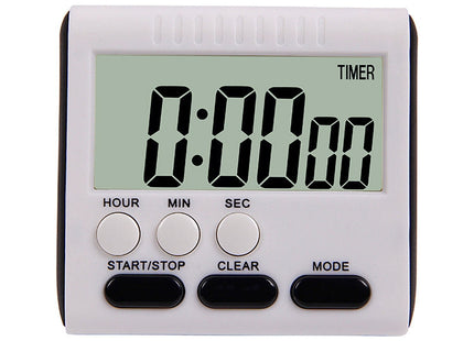 Kitchen Timer 24 Hours Digital Alarm Clock LCD Screen Magnetic Backing for Cooking Baking
