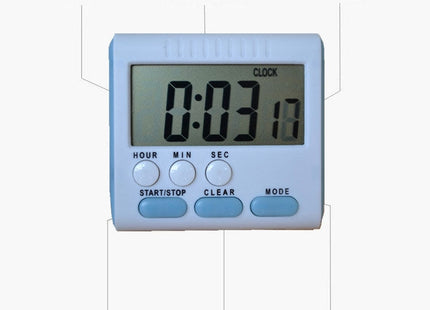 Kitchen Timer 24 Hours Digital Alarm Clock LCD Screen Magnetic Backing for Cooking Baking