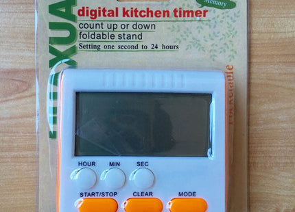 Kitchen Timer 24 Hours Digital Alarm Clock LCD Screen Magnetic Backing for Cooking Baking