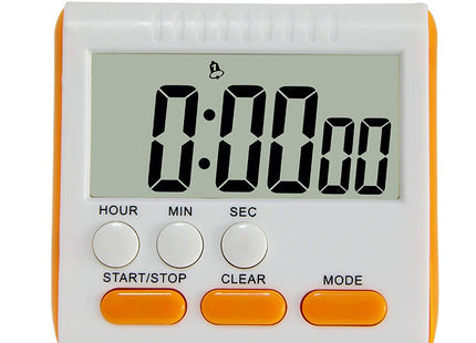 Kitchen Timer 24 Hours Digital Alarm Clock LCD Screen Magnetic Backing for Cooking Baking
