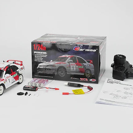 Carisma GT24 Mitsubishi Lancer Evolution IV 1/24 4WD Micro Rally Car RTR