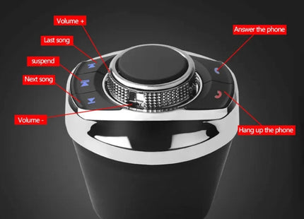 Multifunctional Car Cup Holder Wireless Knob Button Steering Wheel Button Remote Control without Light, without Light