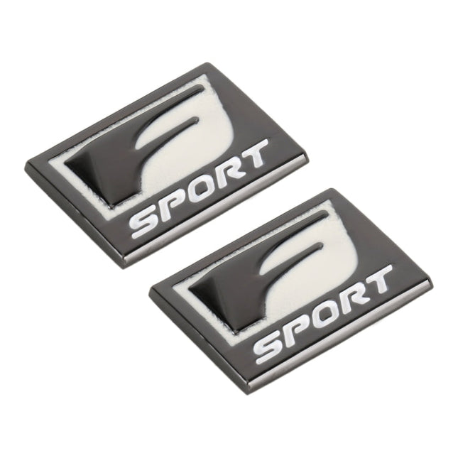 2pcs Car Type D F-SPORT Aluminum Alloy Personalized Decorative Stickers, Size:3.8x2.8x0.4cm, Size:3.8x2.8x0.4cm
