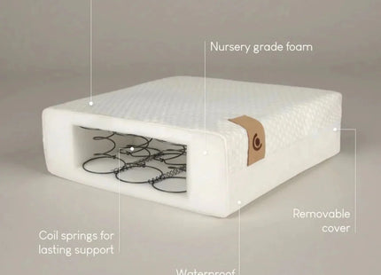 CuddleCo Harmony Hypo-Allergenic Bamboo Sprung Cot Mattress 120 x 60cm