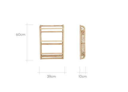CuddleCo Aria Wave Bookshelf - Rattan