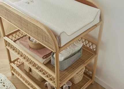 CuddleCo Aria Rattan Changing Table - Natural