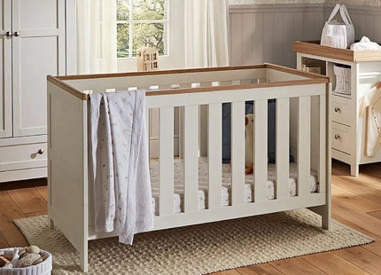 CuddleCo Burford Cot Bed - White/Oak