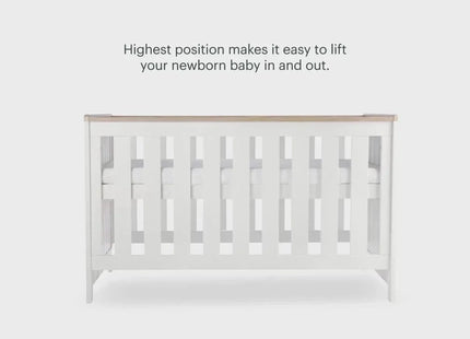 CuddleCo Burford Cot Bed - White/Oak