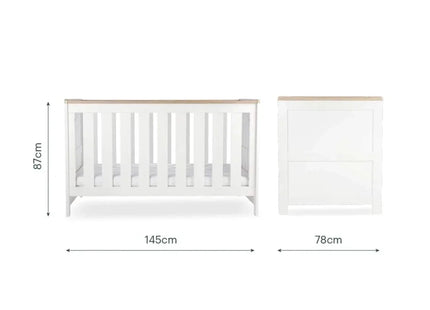 CuddleCo Burford Cot Bed - White/Oak