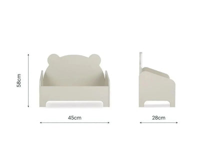 CuddleCo Play House Bear Book Storage - Pebble