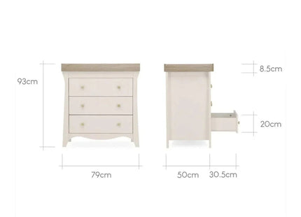 CuddleCo Clara Dresser Changer - Cashmere & Ash