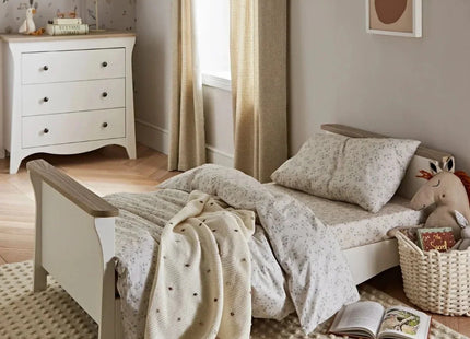 CuddleCo Clara Toddler Bed - White/Ash
