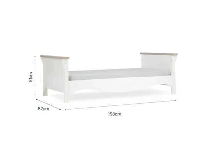 CuddleCo Clara Toddler Bed - White/Ash