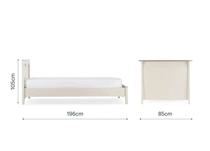 CuddleCo Clara Single Bed - Cashmere/Ash