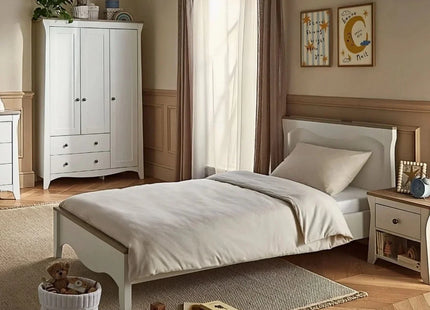 CuddleCo Clara Single Bed - White/Ash