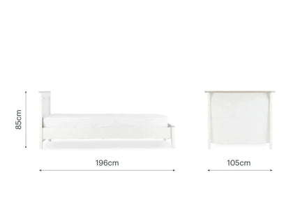 CuddleCo Clara Single Bed - White/Ash
