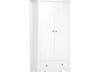 CuddleCo Clara 2 Door Double Wardrobe - White & Ash