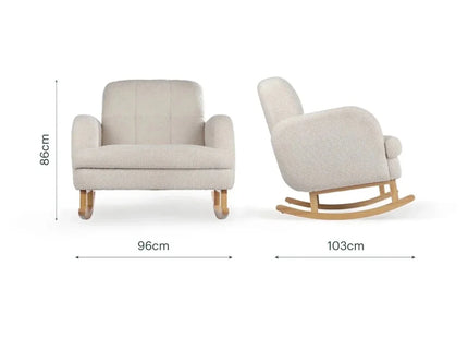 CuddleCo Etta Cuddle Chair - Boucle Mushroom