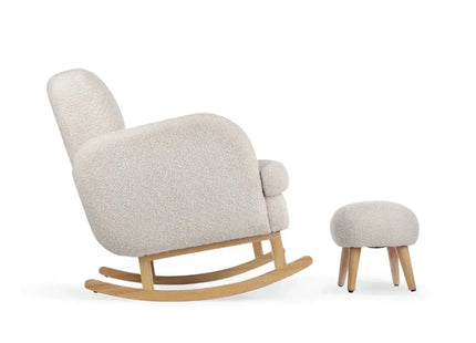 CuddleCo Etta Cuddle Nursing Chair & Foot Stool - Boucle Mushroom