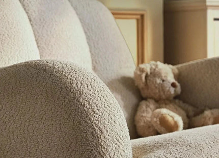CuddleCo Etta Cuddle Nursing Chair & Foot Stool - Boucle Mushroom